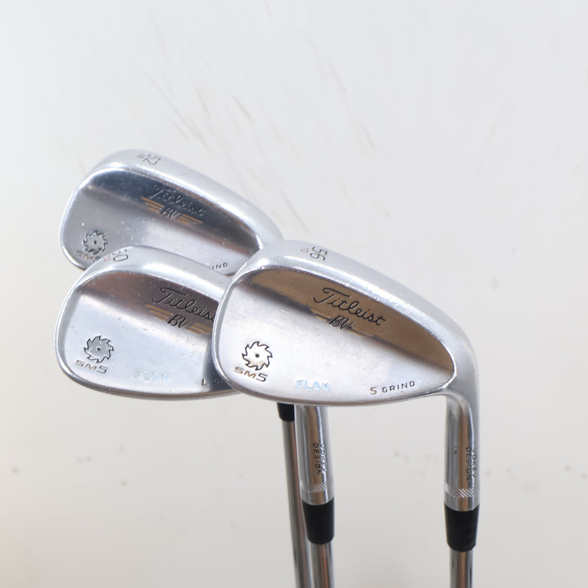 Titleist Vokey SM5 Tour Chrome Wedge Set 52.08 56.10 60.04 Deg Steel RH S-164772