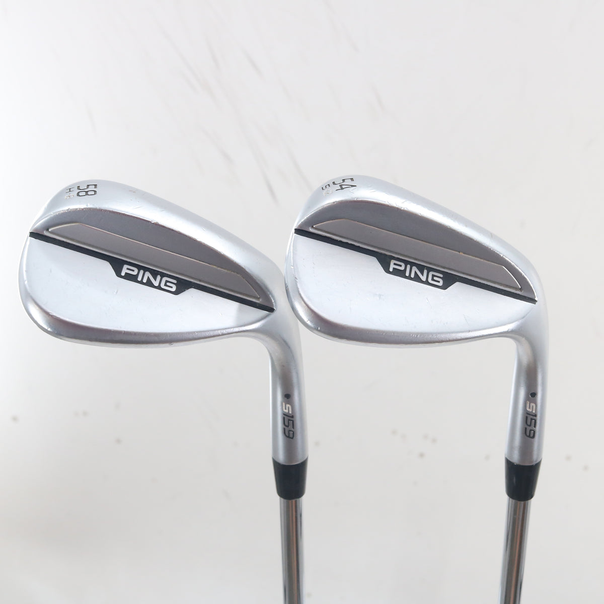 Ping S159 Chrome Sand & Lob Wedge Set 54.12S & 58.08H Steel Z-Z115 RH S-163878