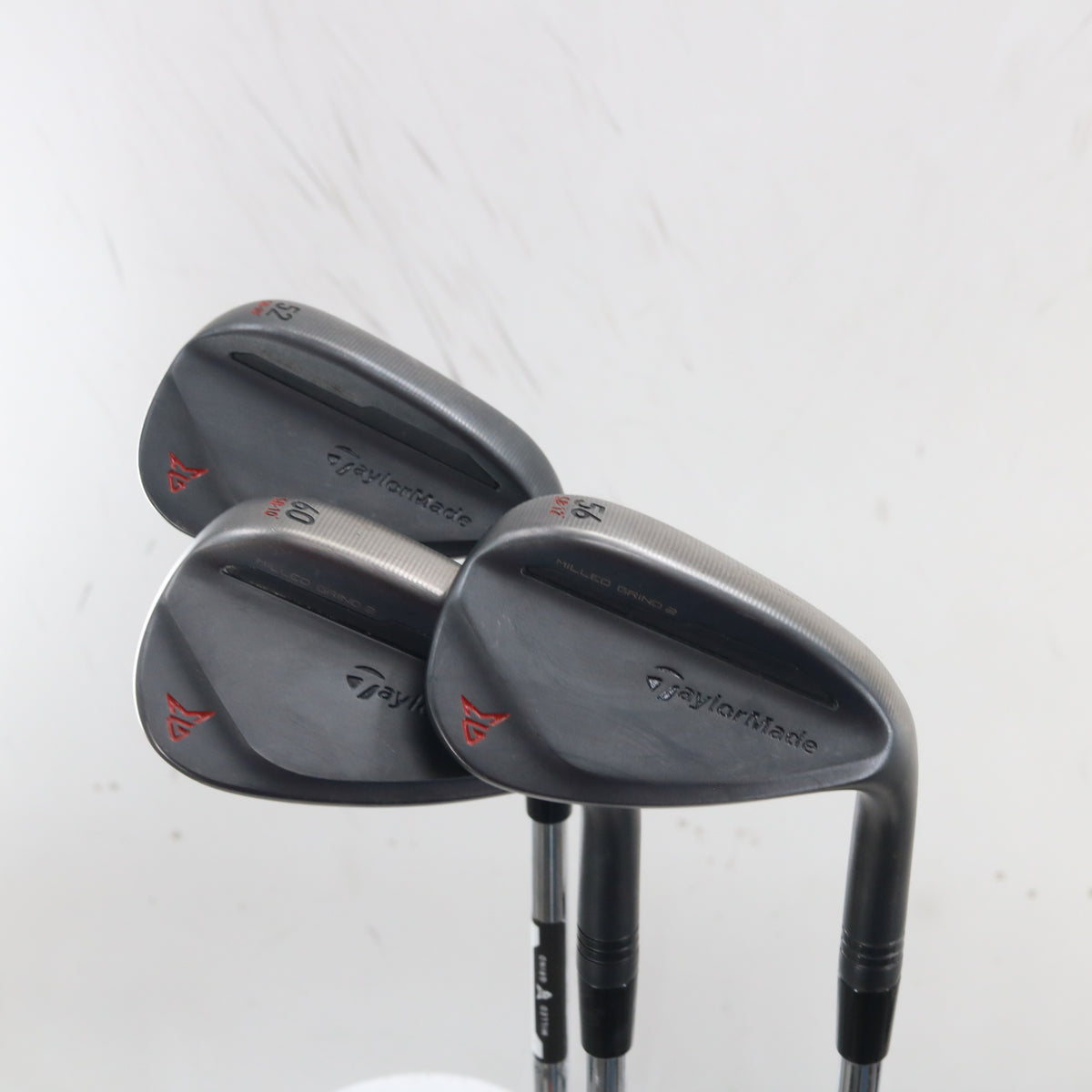 TaylorMade Milled Grind 2 Black Wedge Set 52, 56, & 60 Deg KBS Stiff RH S-163982