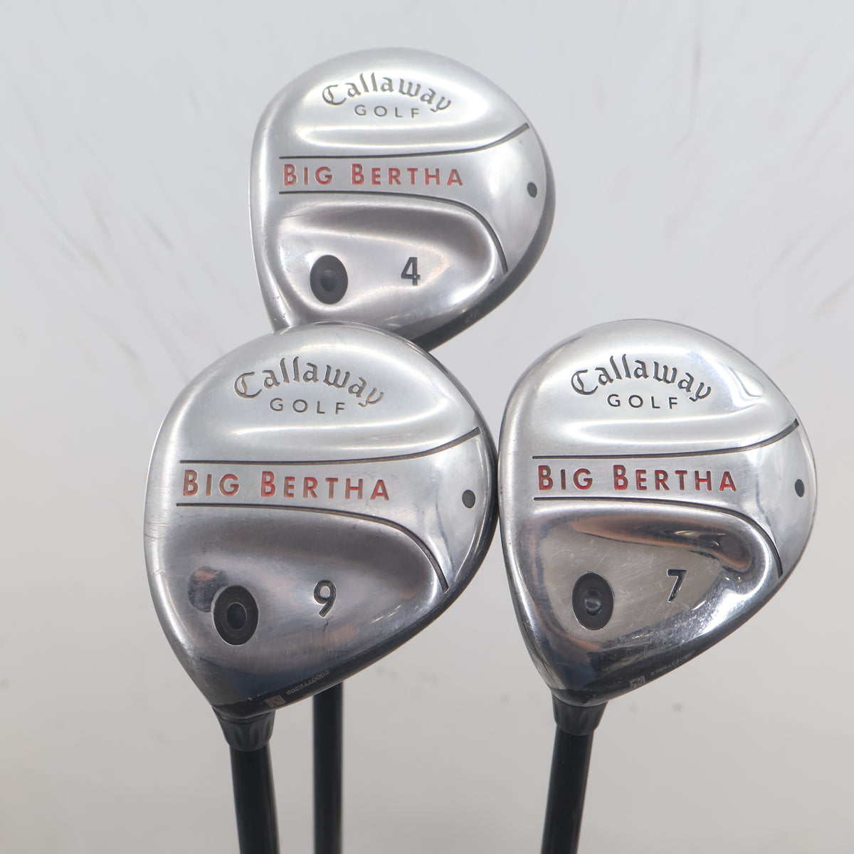 Callaway Big Bertha 4, 7, 9 Wood Set Graphite RCH 75W Regular Left Hand S-165342