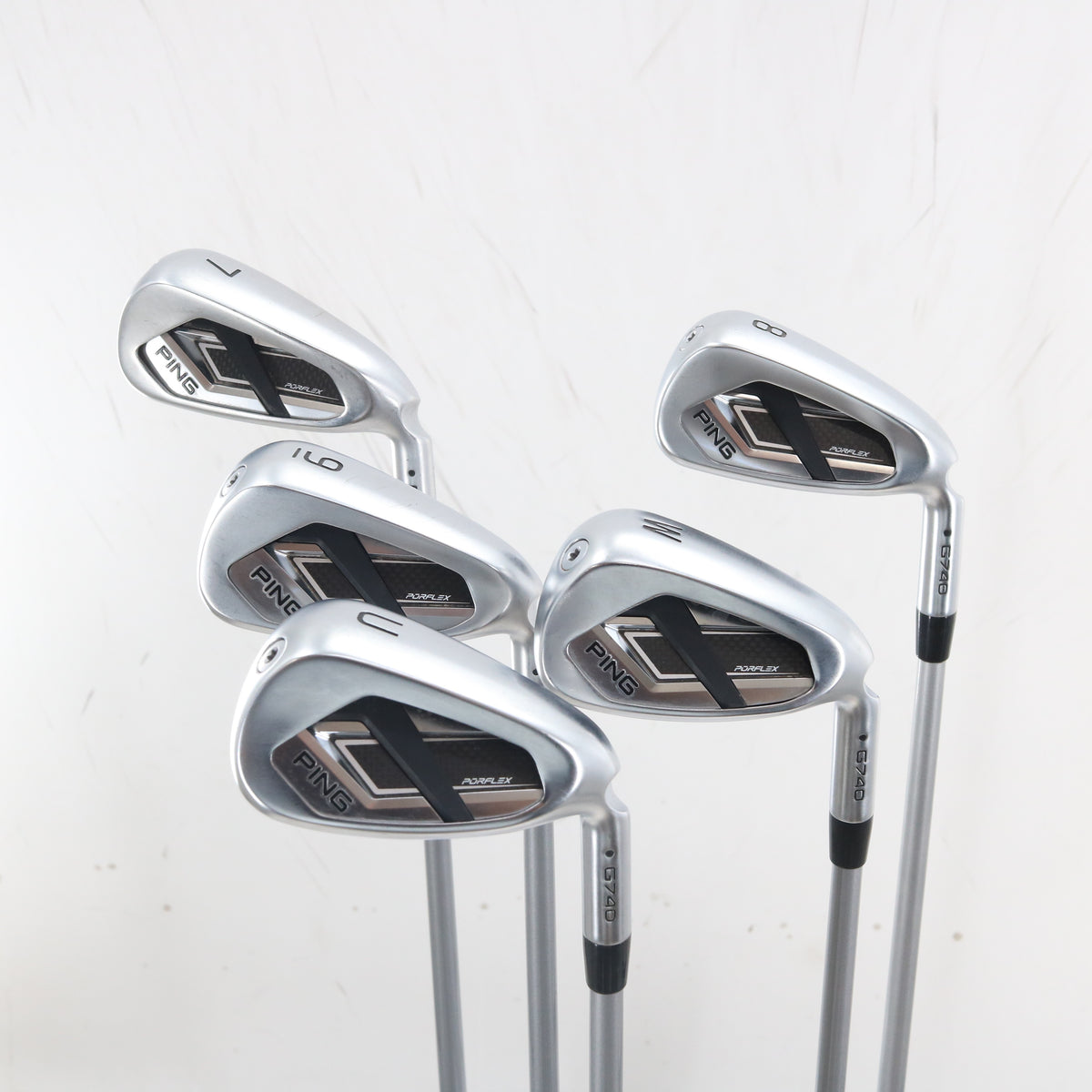 Ping G740 Iron Set 7-W,U Black Dot Graphite Alta Quick 45 Senior A-163836