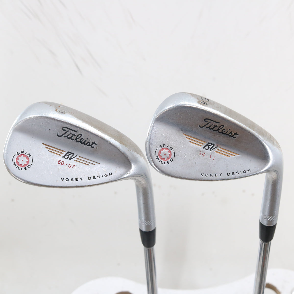 Titleist Vokey Spin Milled Tour Chrome Wedge Set 54 & 60 Deg Steel RH S-164145