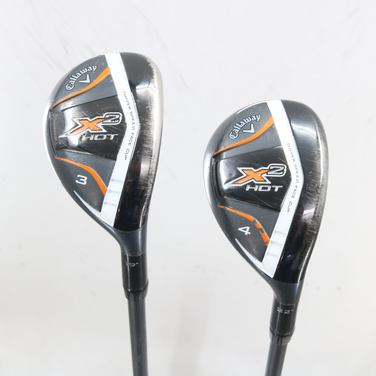 Callaway X2 Hot 3 & 4 Hybrid Set 19 & 22 Deg Graphite Stiff Right Hand S-164340