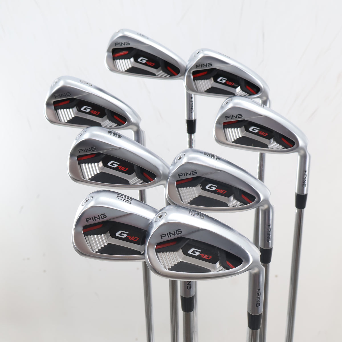 Ping G410 Iron Set 4-W,S Black Dot Steel AWT 2.0 Stiff Flex Right Hand A-164227
