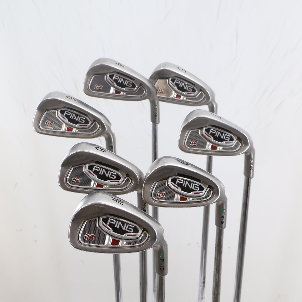 Ping i15 Iron Set 4-W Green Dot Steel AWT Regular Flex Right Hand A-164243
