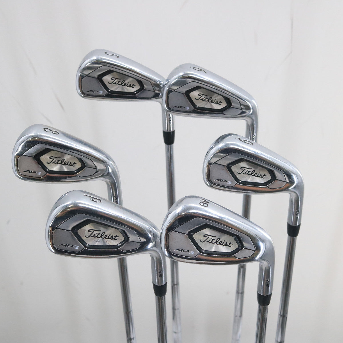 Titleist AP3 718 Iron Set 5,6,8,9,P,48 Steel Shaft X-Stiff (NO 7 IRON) A-159408