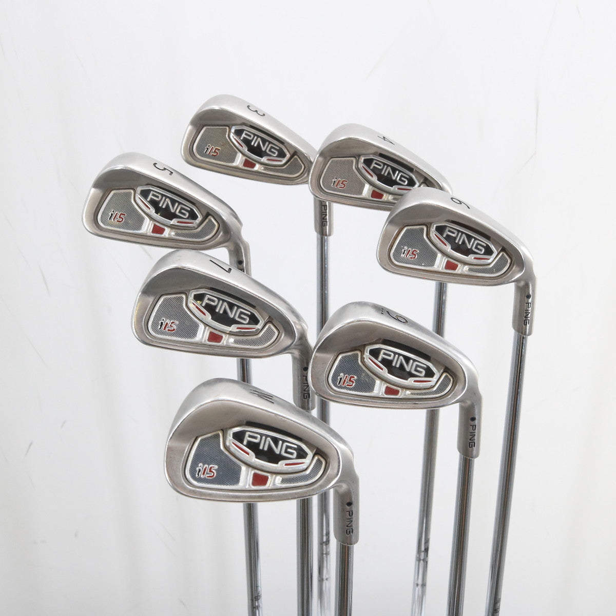 Ping i15 Iron Set 3-7,9,W Black Dot AWT Steel Shaft AWT Stiff Flex RH A-160445
