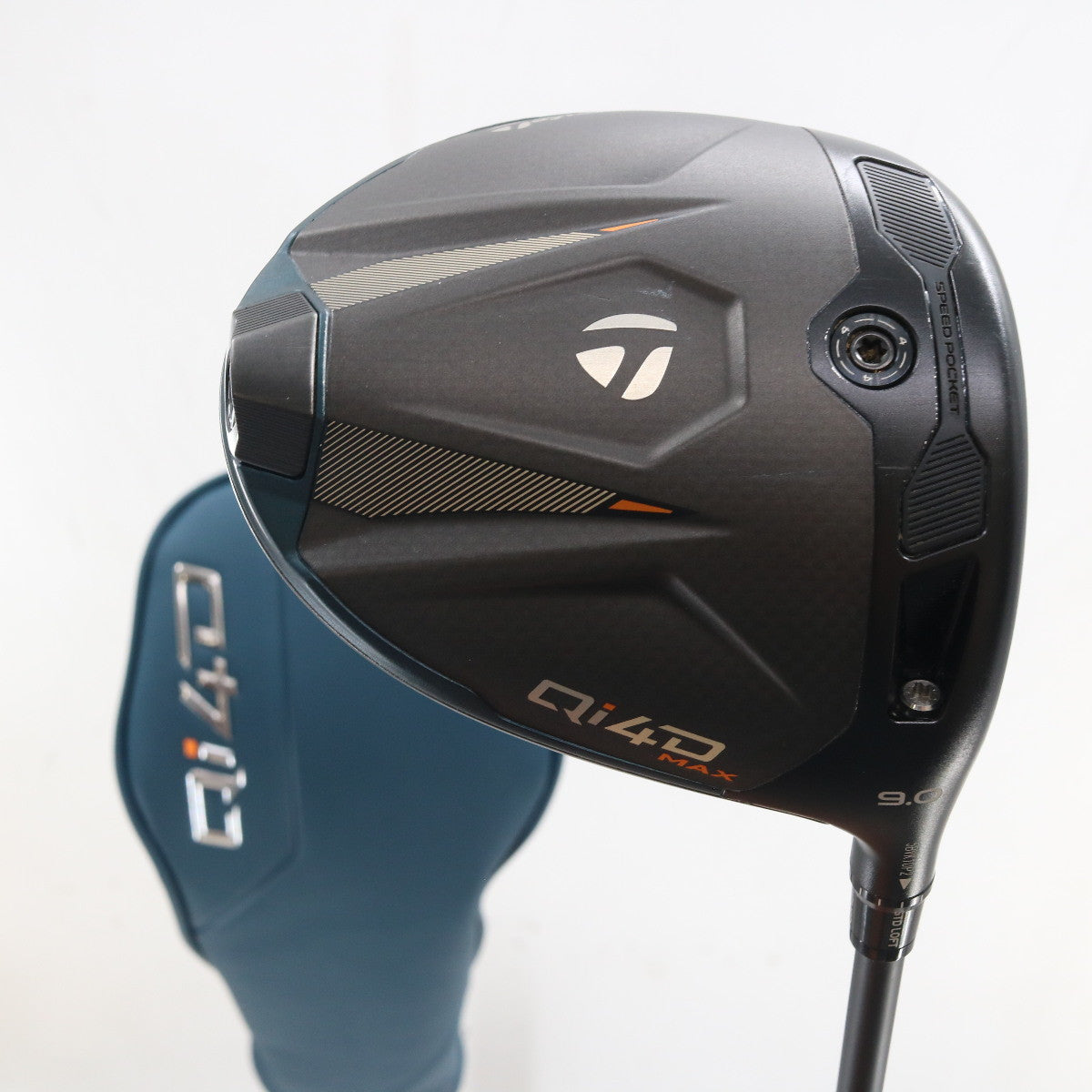 TaylorMade Qi4D Max Driver 9 Deg Graphite REAX 50 Stiff Flex Headcover A-162731