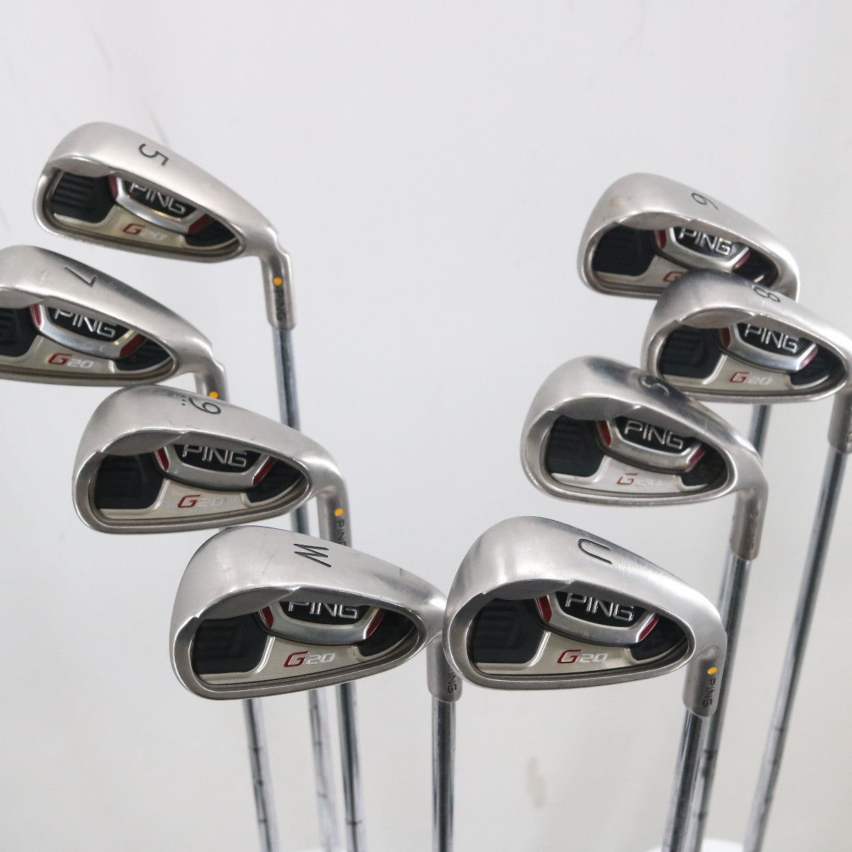 Ping G20 Iron Set 5-W,U,S Yellow Dot Steel CFS Ping R Regular Flex RH C-149280