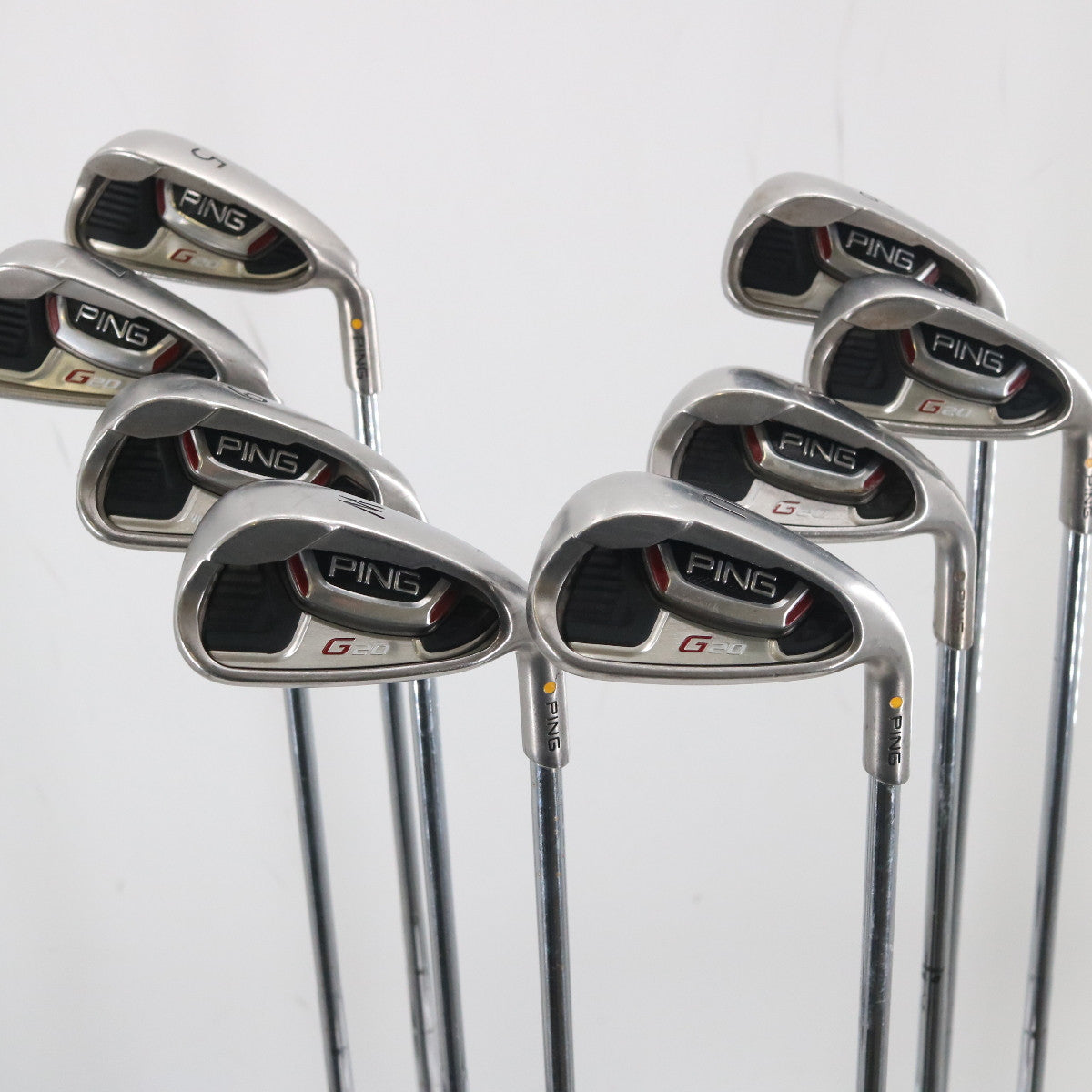 Ping G20 Iron Set 5-W,U,S Yellow Dot Steel CFS Ping R Regular Flex RH C-149280