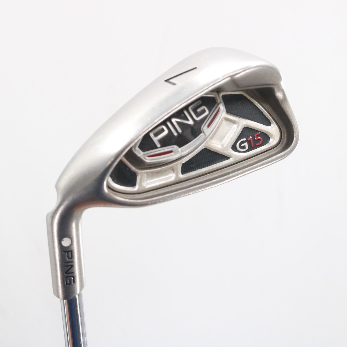 Ping G15 Iron Set 7-W,U,S White Dot Steel AWT Soft-Regular Left-Hand G-150745