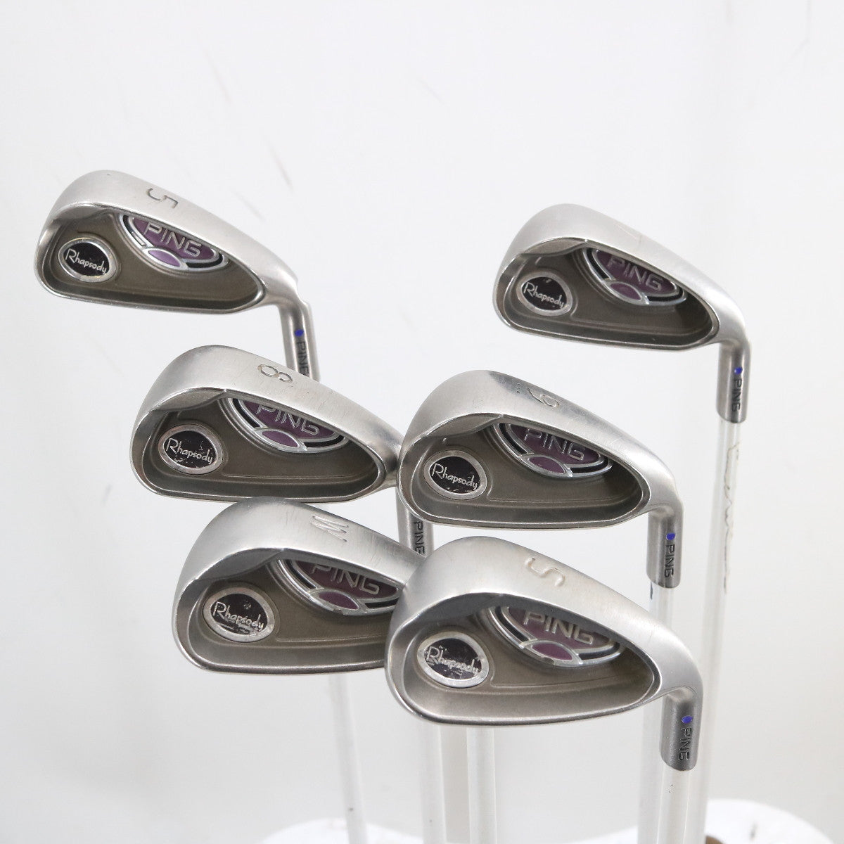 Ping Rhapsody Iron Set 5,7-W,S (No 6i) Purple Dot Graphite Ladies RH G-158403
