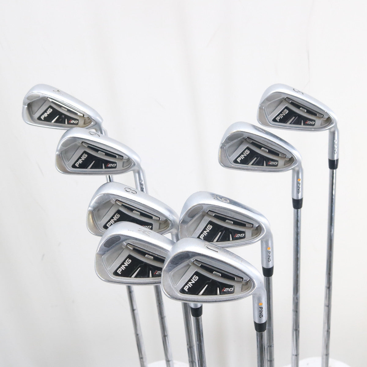 Ping i20 Iron Set 4-W,U Yellow Dot Steel CFS S Stiff Flex Right-Hand G-160002