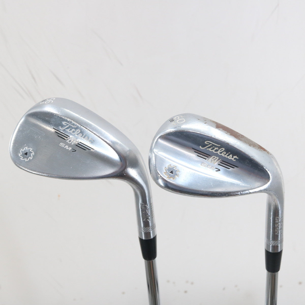 Titleist BV Vokey SM7 Tour Chrome Wedge Set 56.10 & 60.08 Deg Steel RH G-163138