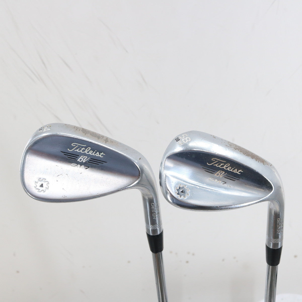 Titleist BV Vokey SM7 Tour Chrome Wedge Set 54.14 & 58.08 Deg Steel G-163141