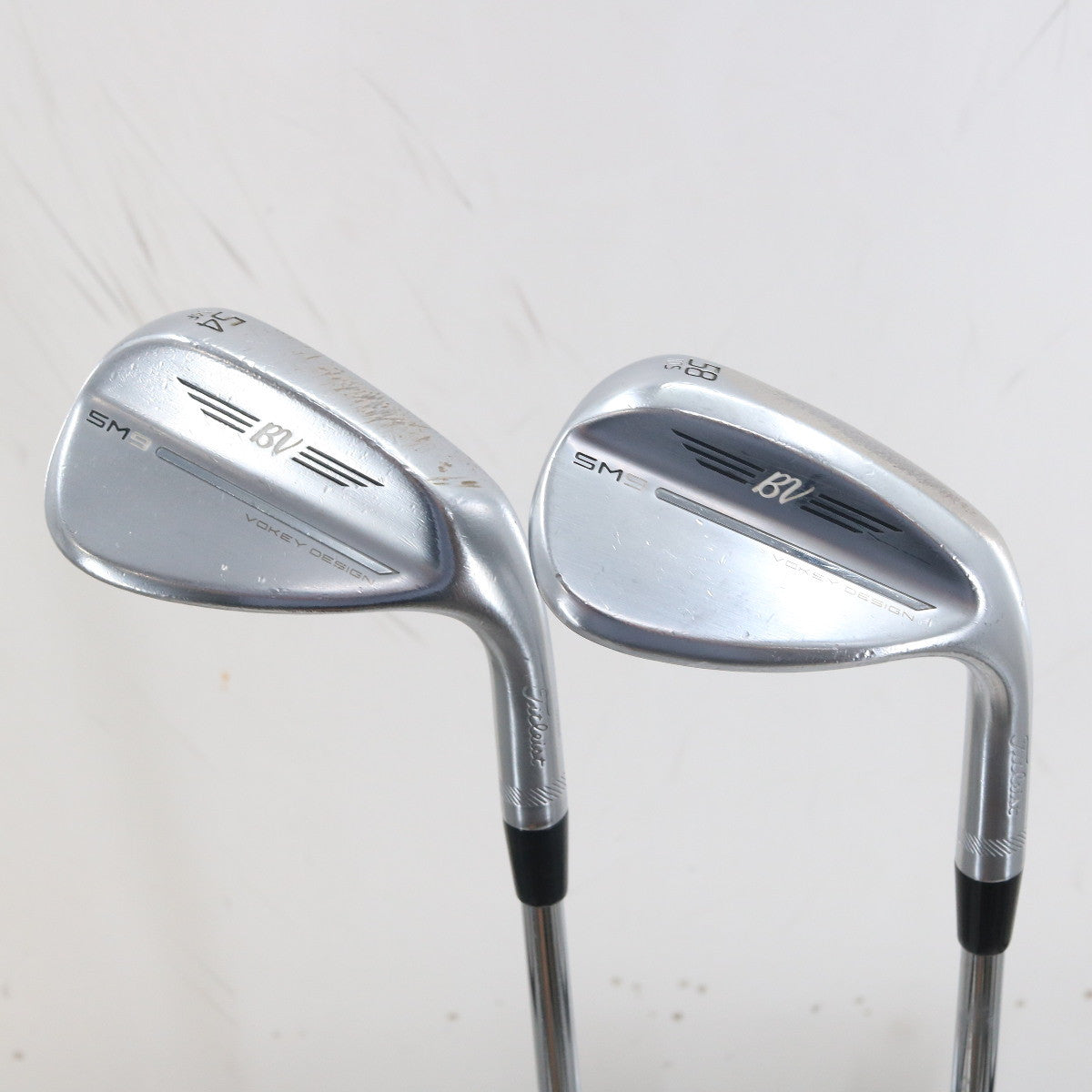 Titleist Vokey SM9 Chrome Steel Sand & Lob Wedge Set 54.14 & 58.10 Deg G-163147