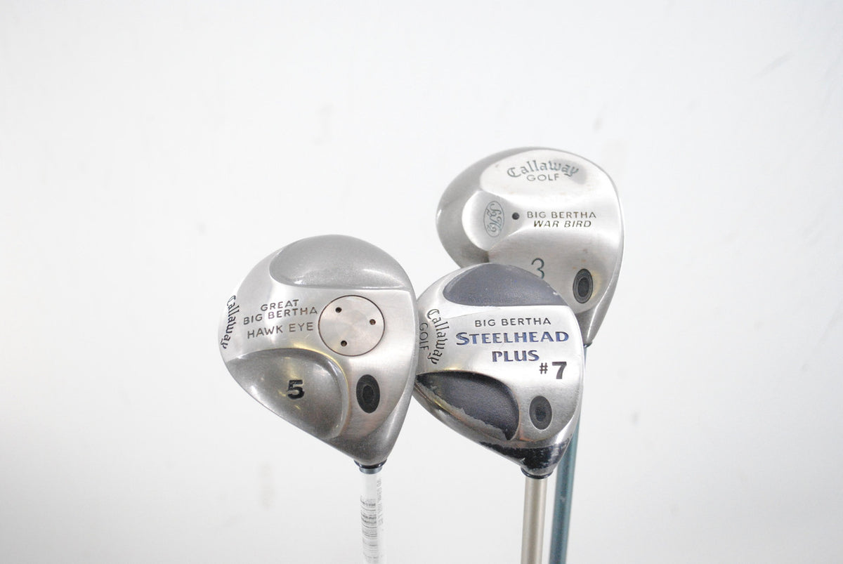Callaway Big Bertha Fairway Wood Set 3,5,&7 Graphite Ladies J-119810