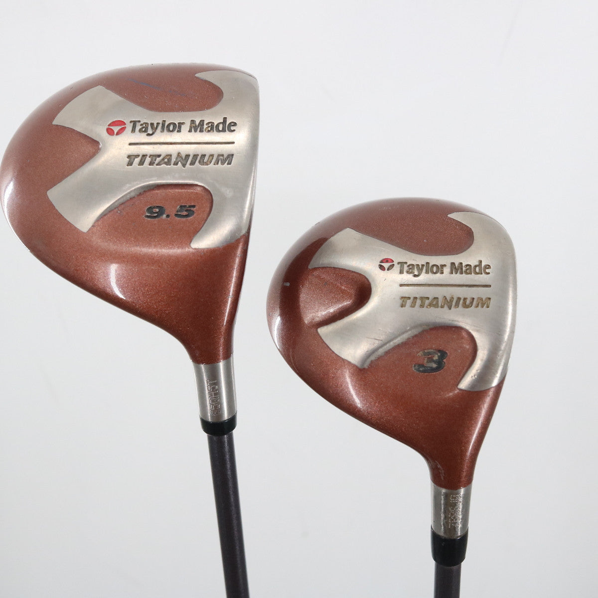 TaylorMade Titanium Bubble Wood 1 & 3 Set Graphite S-90 Stiff Right-Hand S-152182