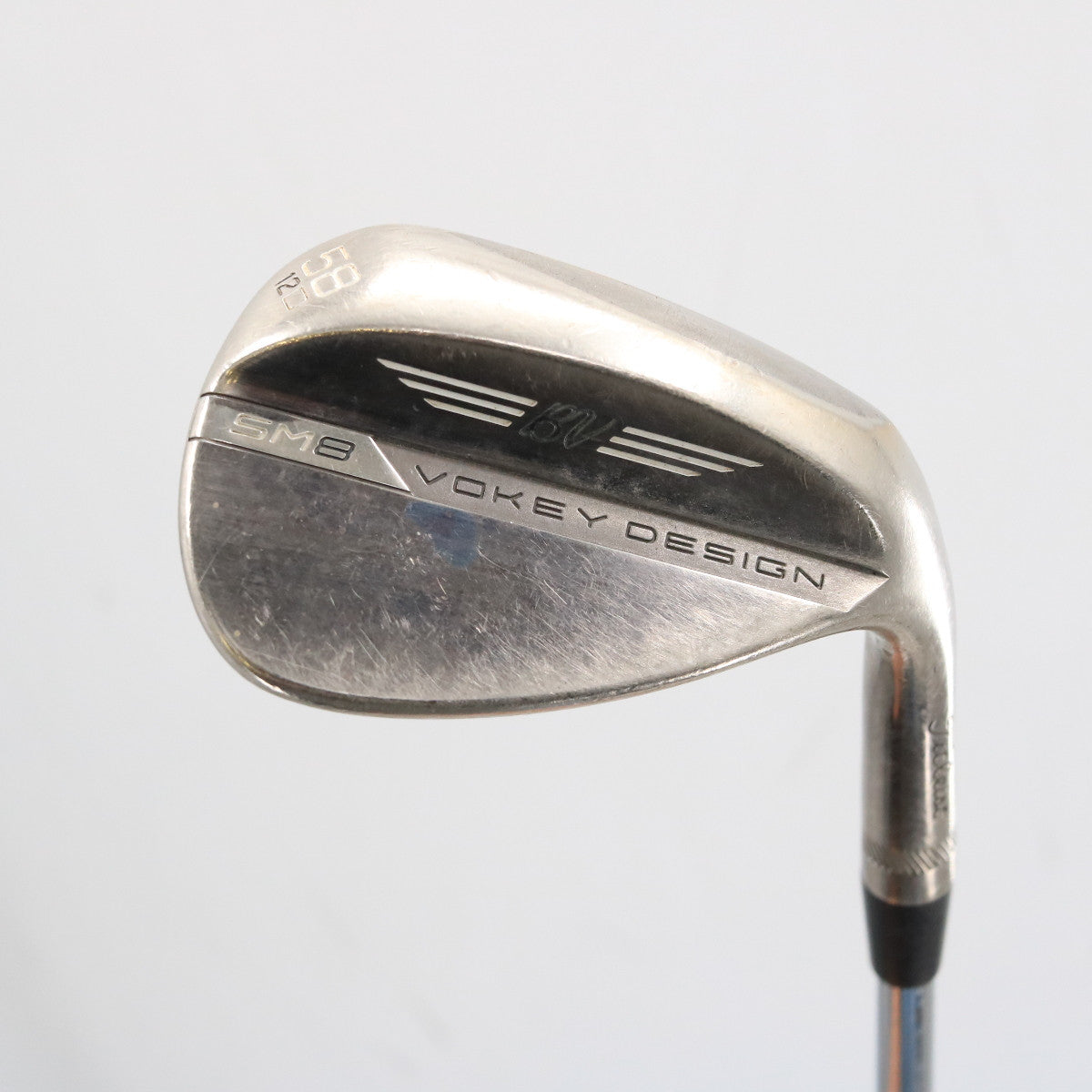 Titleist Vokey SM8 Brushed Steel Lob Wedge 58 Deg 58.12 D-Grind Steel RH S-157109