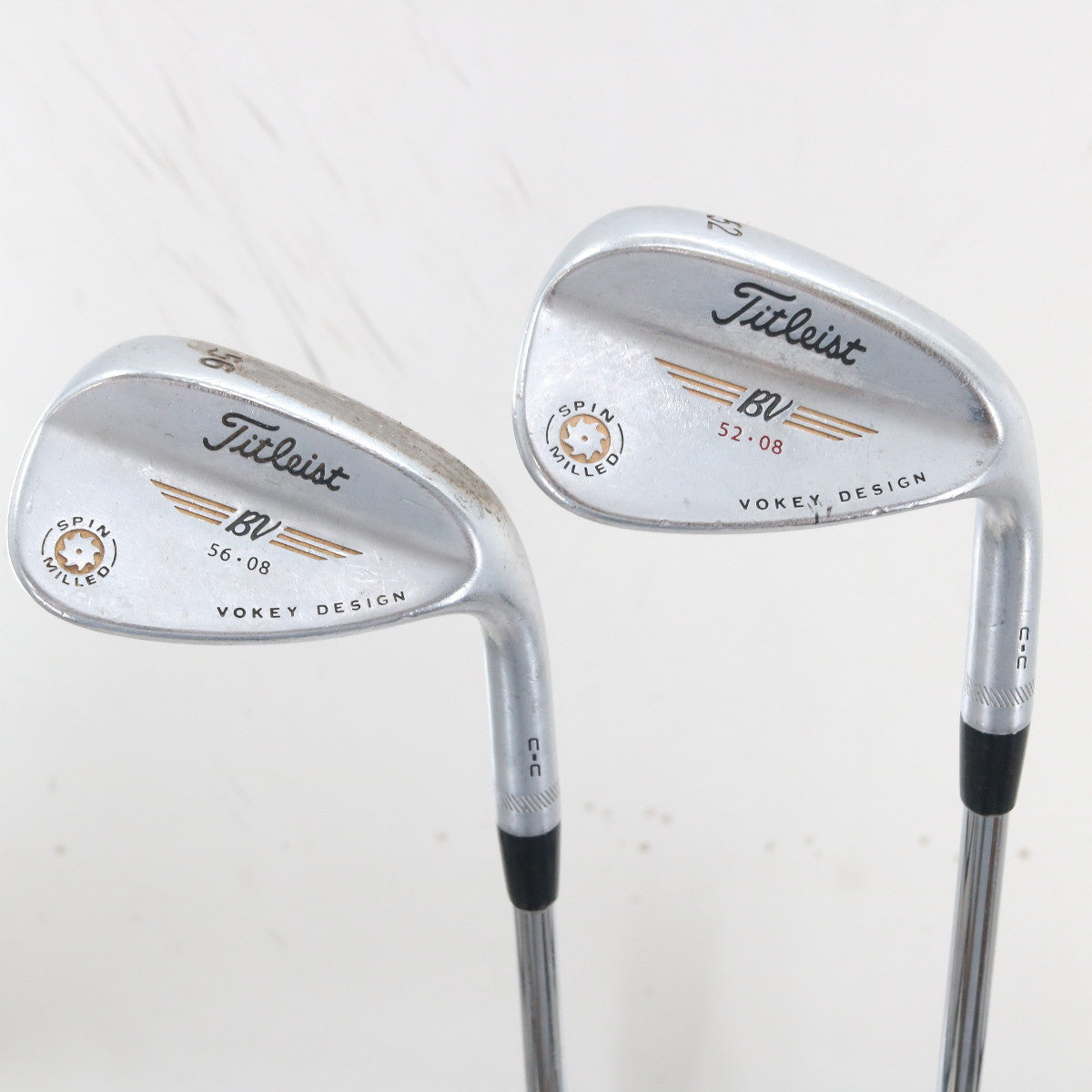 Titleist Vokey Spin Milled C-C Tour Chrome Wedge Set 52.08 & 56.08 Deg S-163538