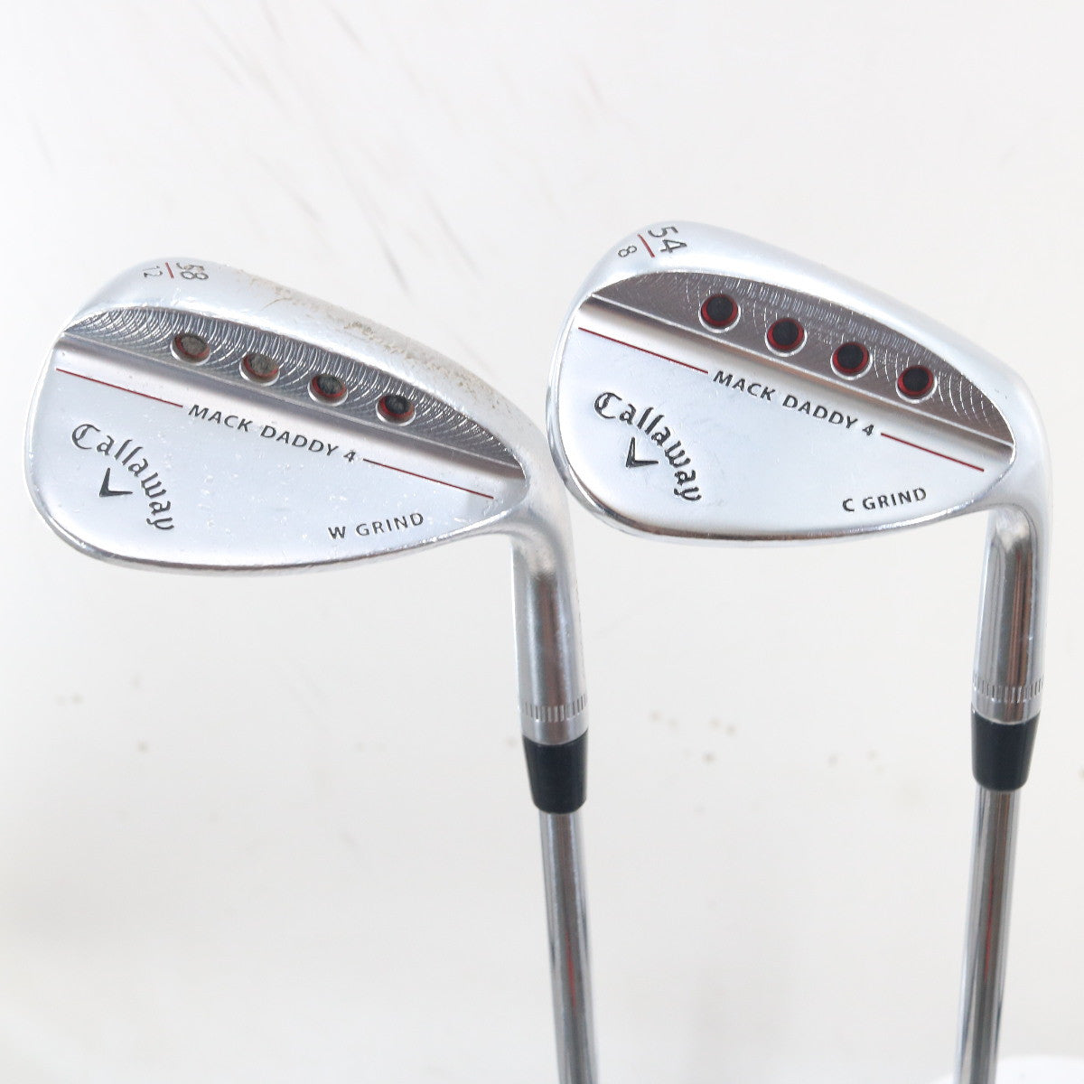 Callaway Mack Daddy 4 Platinum Chrome Wedge Set 54.08 & 58.12 Deg Stiff S-163714